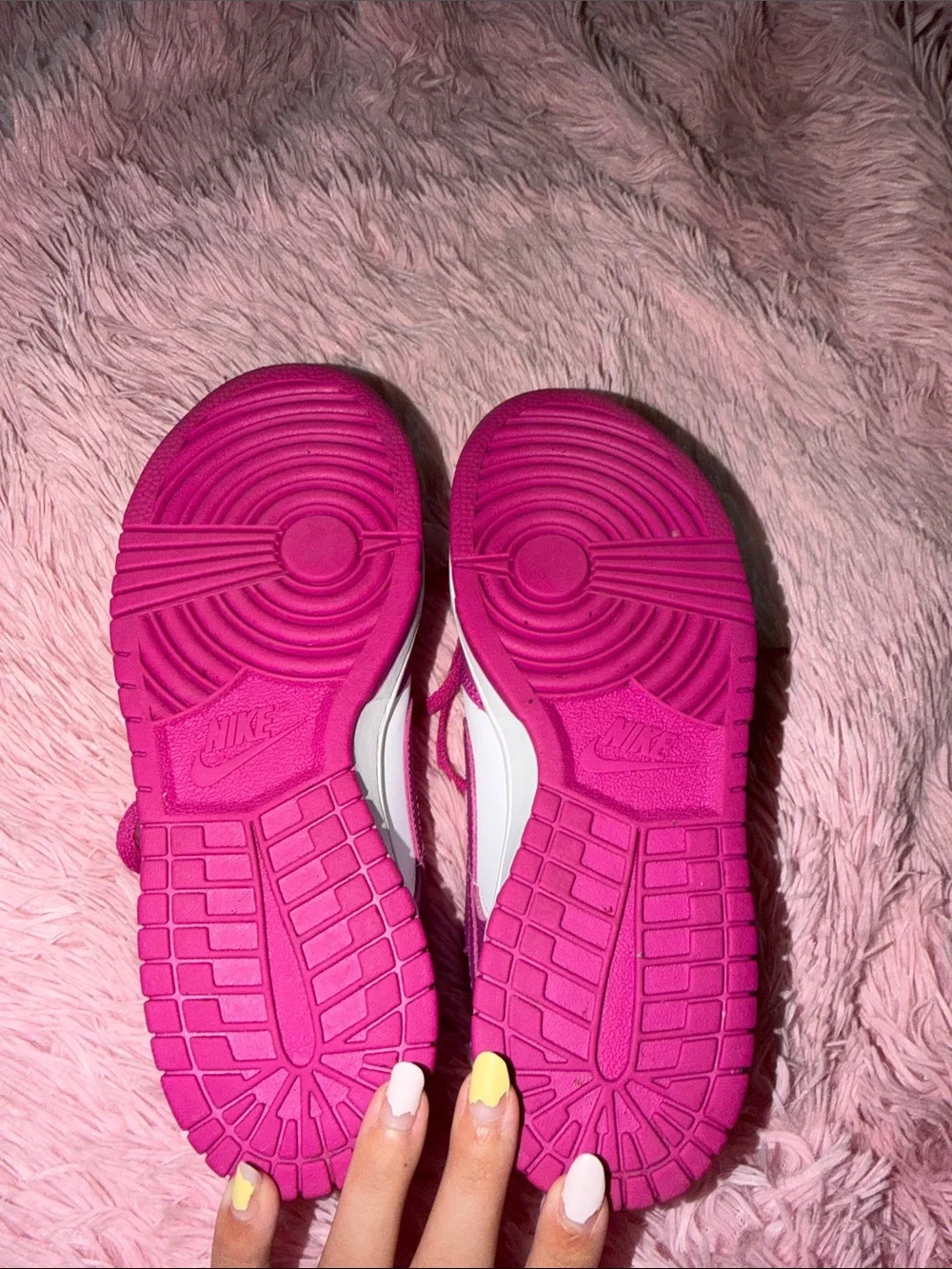 Pink and White Nike Dunks